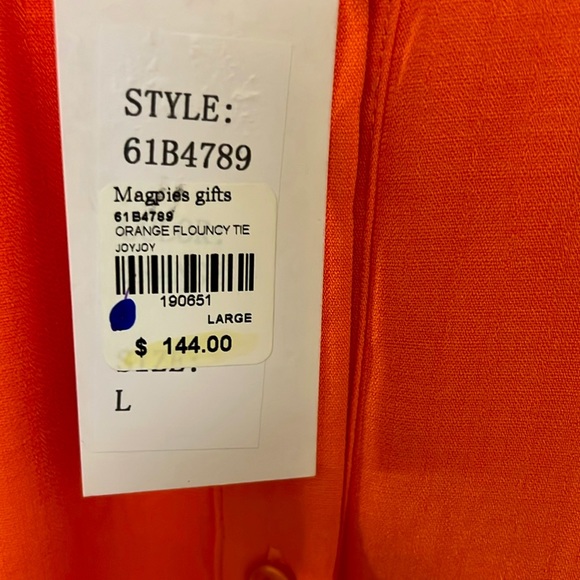 NWT Joy-Joy size L Orange Flouncy spring dress - Picture 7 of 7
